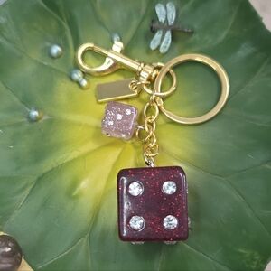 Dice Cluster Bag Charm, NEW